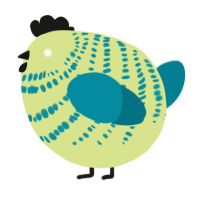 A lemon and sea chicken with a bar pattern