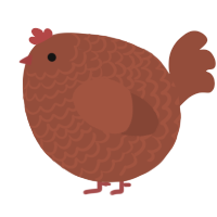 A russet chicken with a lace pattern