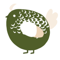 A olive and cream chicken with a half-lace pattern