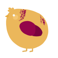 A honey and maroon chicken with a neck-band pattern