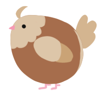 A brown and beige chicken with a head pattern