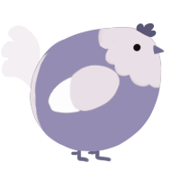 A lime and viridian chicken with a head pattern