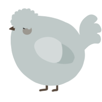 A silver chicken