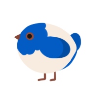 A cream and ultramarine chicken with a head pattern