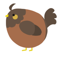 A brown and bark chicken with a head pattern