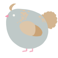 A silver and beige chicken with a neck-speckle pattern