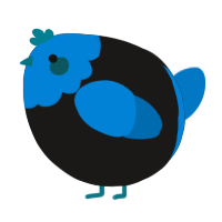 A sable and sapphire chicken with a head pattern