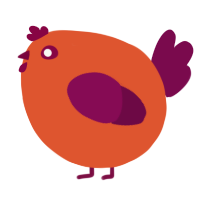 A vermilion and wine chicken