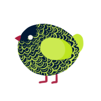 A tumblr and lime chicken with a double-lace pattern