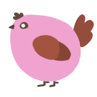 A pink and russet chicken