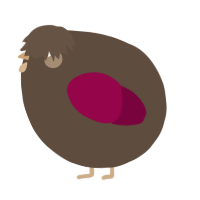 A bark and maroon chicken