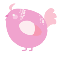A pink and rose chicken with a neck-band pattern