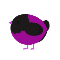 A plum and sable chicken with a head pattern