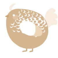 A beige and cream chicken with a half-lace pattern