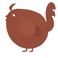 A russet chicken with a half-lace pattern