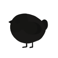 A sable and black chicken with a head pattern