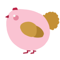 A rose and gold chicken