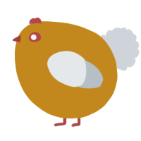A ochre and mist chicken