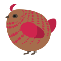 A brown and crimson chicken with a bar pattern