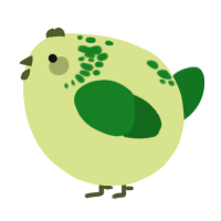 A lemon and leaf chicken with a neck-speckle pattern