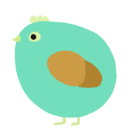 A mint and gold chicken