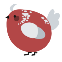 A red and mist chicken with a neck-speckle pattern