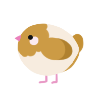 A cream and gold chicken with a head pattern