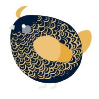 A tumblr and honey chicken with a double-lace pattern