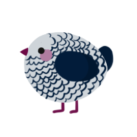 A mist and tumblr chicken with a lace pattern
