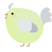 A apple and mist chicken with a half-bar pattern