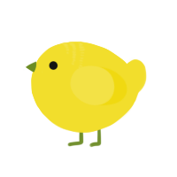 A yellow chicken with a neck-band pattern