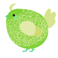 A grass and lemon chicken with a double-lace pattern