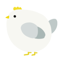 A white and silver chicken