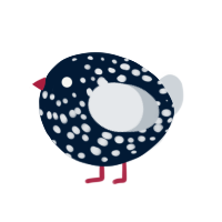 A tumblr and mist chicken with a speckle pattern