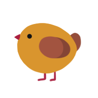 A orange and russet chicken