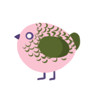 A rose and olive chicken with a half-lace pattern