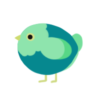 A teal and spring chicken with a head pattern