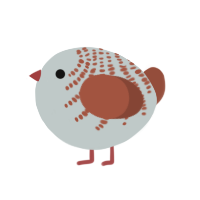 A silver and russet chicken with a half-bar pattern