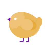 A honey chicken with a head pattern