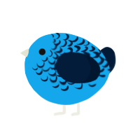 A sky and tumblr chicken with a half-lace pattern