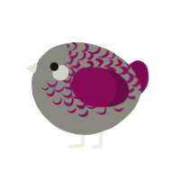 A ash and wine chicken with a half-lace pattern