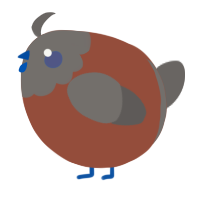 A russet and grey chicken with a head pattern