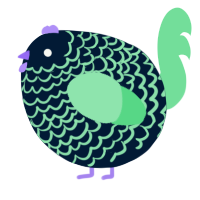 A tumblr and spring chicken with a lace pattern