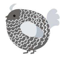 A grey and mist chicken with a lace pattern