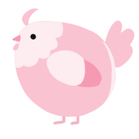 A rose chicken with a head pattern