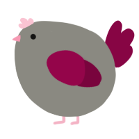 A ash and maroon chicken