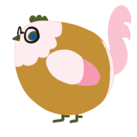 A gold and rose chicken with a head pattern