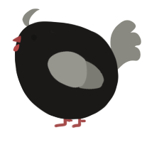 A sable and ash chicken