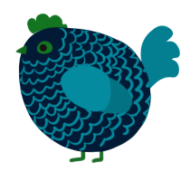 A tumblr and sea chicken with a lace pattern