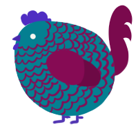 A sea and wine chicken with a lace pattern